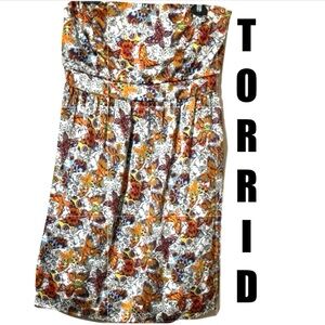 🦋TORRID Butterfly Wonder Strapless Dress🦋